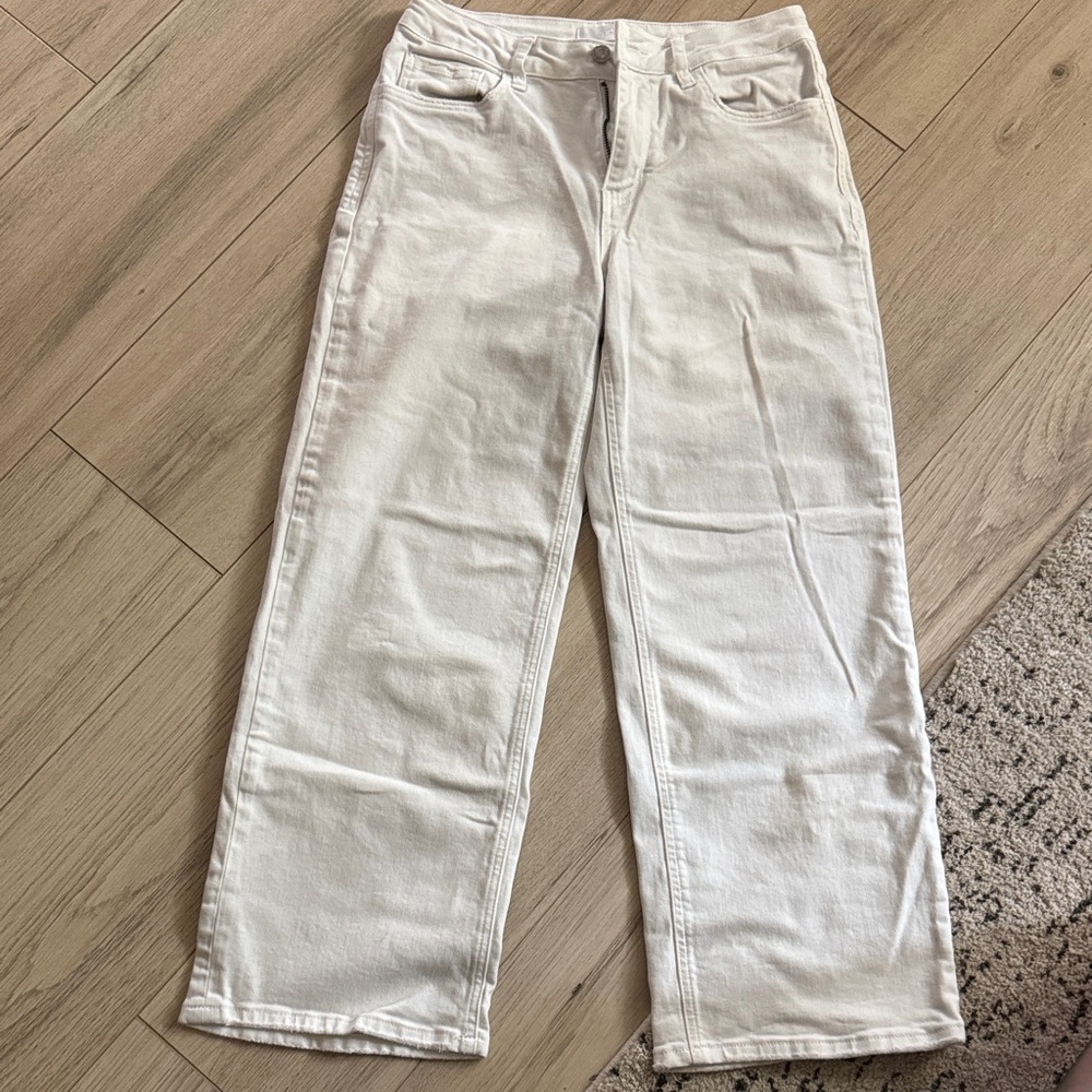 Vervet Olivia White Wide Leg Jeans